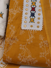 Printed Cotton Blend Unstitched Suit With Dupatta